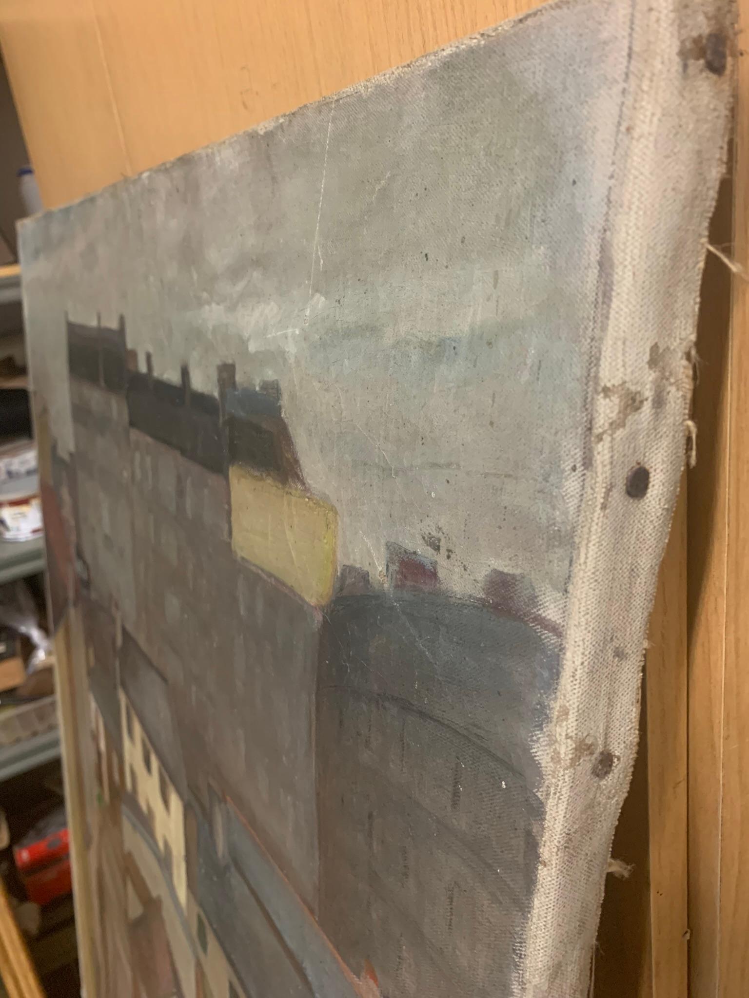 Silencio urbano entre los tejados de París, circa 1920-1930, 100 X 81 Cm en venta 4