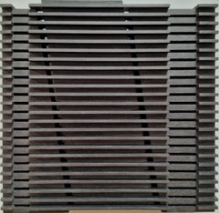 Urbanisme lineaire II modern grey black architectural painting relief