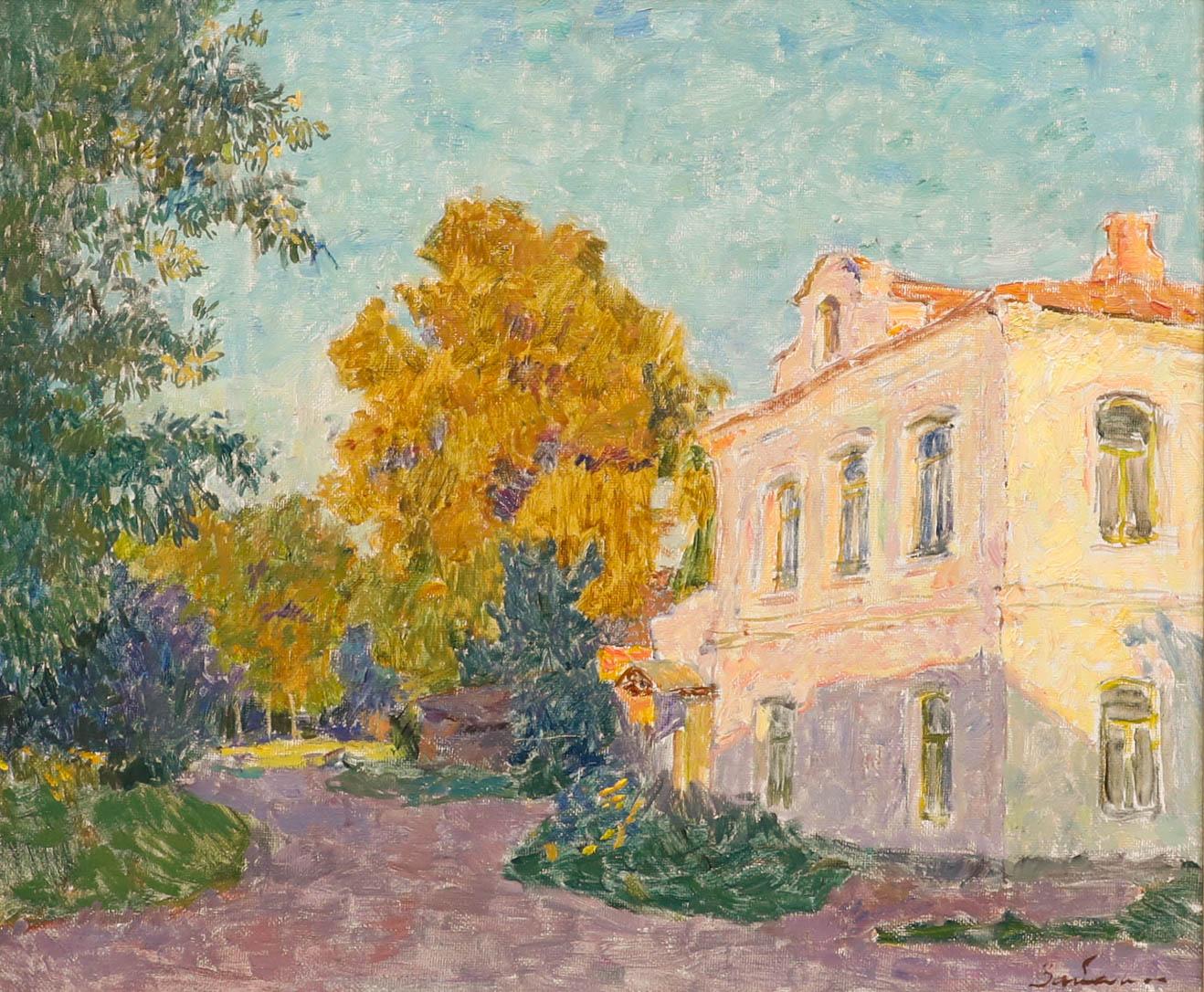 V. N. Zabelin - Huile du 20e siècle encadrée, soirée à Rostov - Painting de Unknown