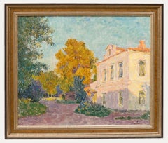 V. N. Zabelin - Óleo enmarcado del siglo XX, Atardecer en Rostov