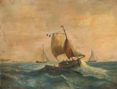 Van de Hagen - Early 19th Century Oil, Dutch Sailing Boats