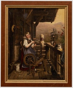  Van Hagan – Ölgemälde des späten 19. Jahrhunderts, Morgens auf dem Tiroler Chalet