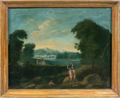 Van Lint workshop (Baroque) - 18th century landscape painting - Apollo Daphne