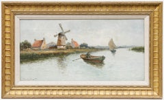 Vandorhof - Early 20th Century Oil, Passing The Windmill