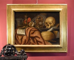 Vanita Carpet Music Skull Tibaldi Paint Oil on canvas 17th Century Old master