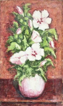 Vaso di fiori - Pittura ad olio - Anni '90