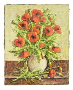 Vase of Flowers - Oil Paint - 1990s