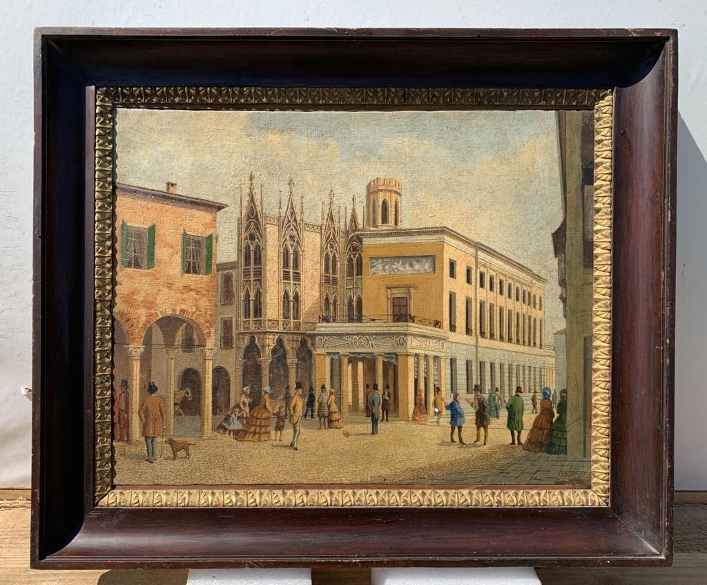 Vedustist painter (Veneto school) - 19th century landscape painting - Padova  - Painting by Unknown