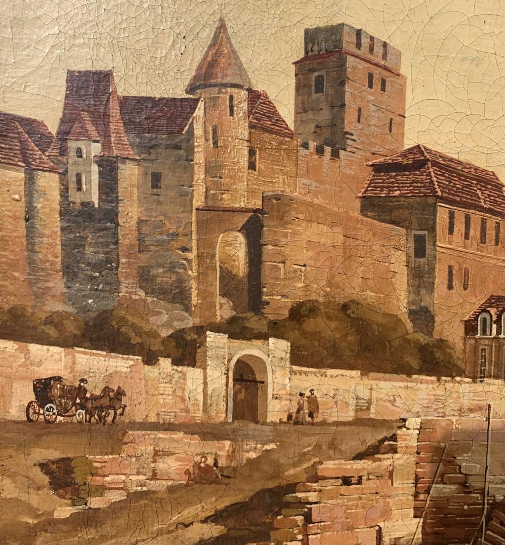 Seguidor de Bernardo Bellotto - Pintura paisajista del siglo XIX - Vista de Padua 5