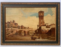 Follower of Bernardo Bellotto - 19th century landscape painting - Padua View