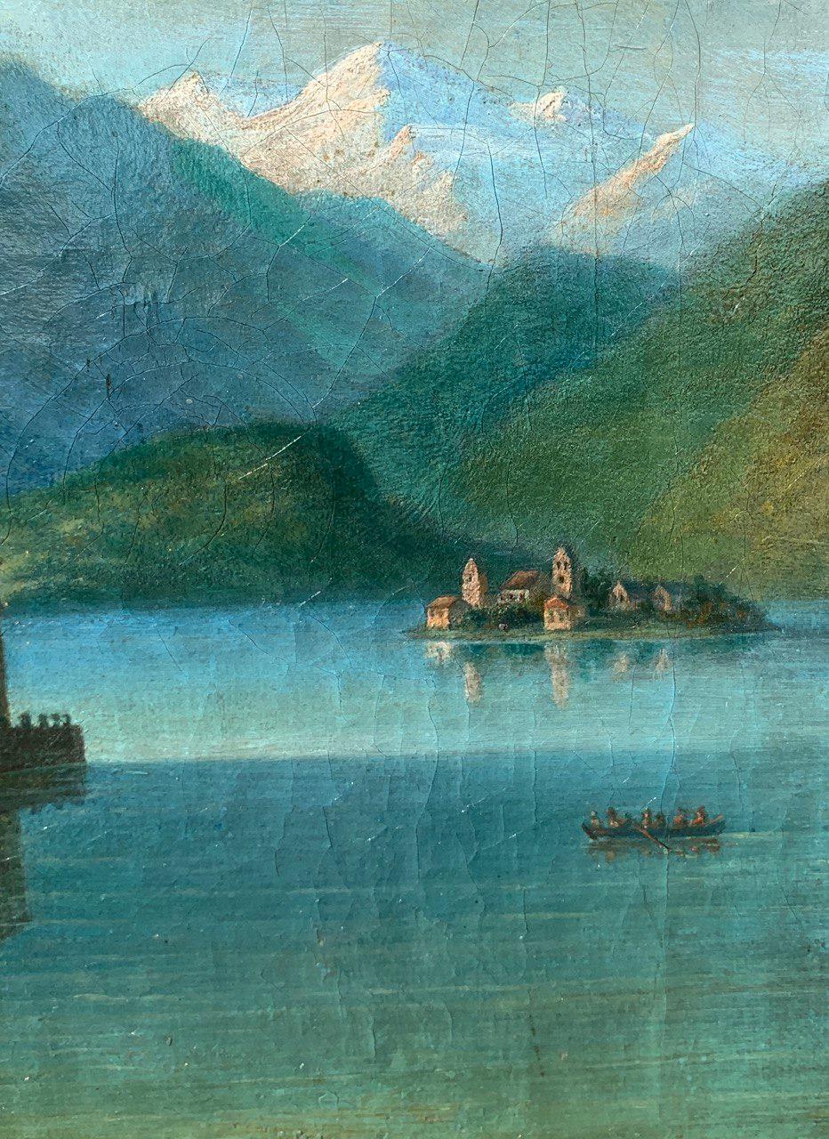 Vedutistischer italienischer Maler - Landschaftsmalerei des späten 18. Jahrhunderts - Isola Bella im Angebot 5