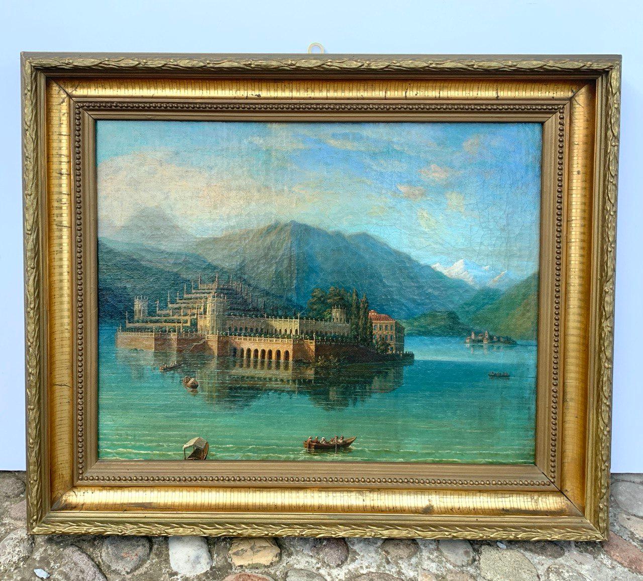 Vedutistischer italienischer Maler - Landschaftsmalerei des späten 18. Jahrhunderts - Isola Bella (Naturalismus), Painting, von Unknown