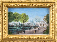 Antique Vedutist painter (Venetian school) - Early 19th century painting - View Venice
