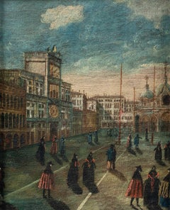 Vedutist Venetian painter - 18th century landscape painting - St. Mark Square