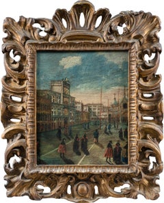 Vedutist Venetian painter - 18th century landscape painting - St. Mark Square