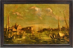 Vedutist Venetian painter - 19/20th century Venice view painting - St. George