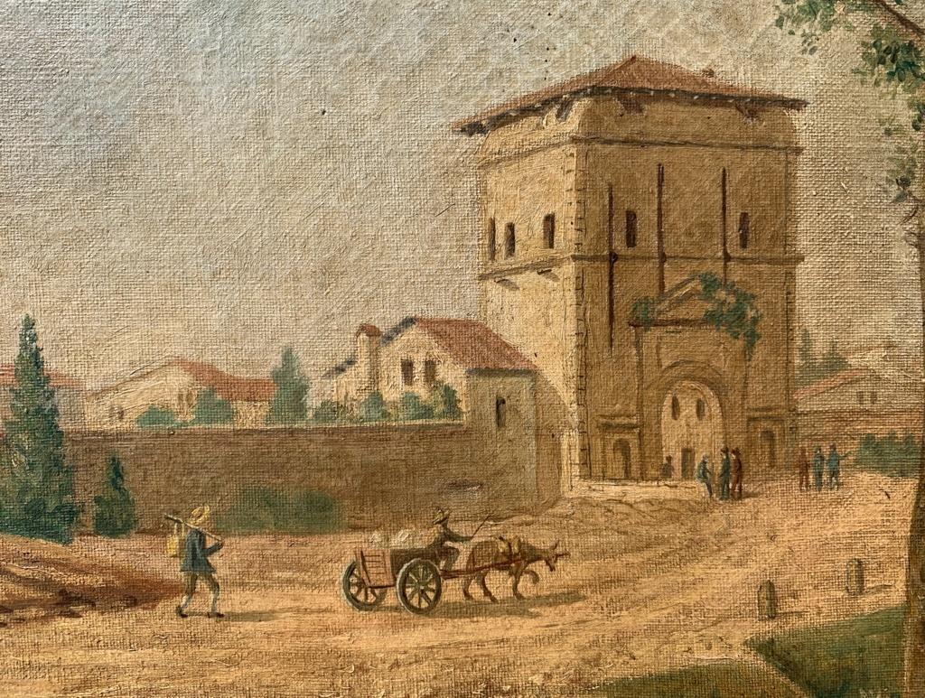 Peintre vénitien védutiste - peinture de paysage du 19e siècle - Vue de Padoue en vente 5