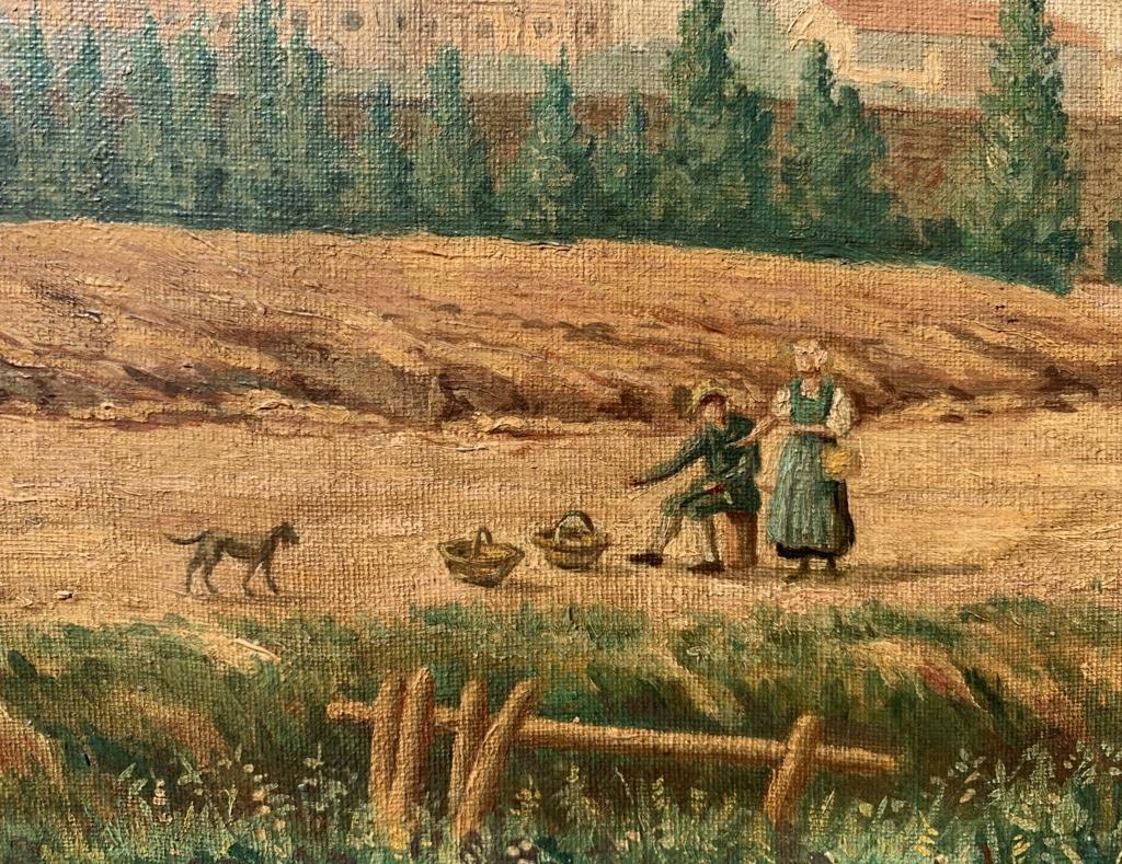 Peintre vénitien védutiste - peinture de paysage du 19e siècle - Vue de Padoue en vente 4
