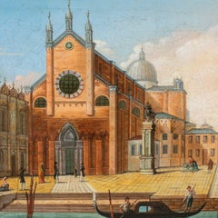 Vedutist Venetian painter - 19th century landscape painting - Venice view