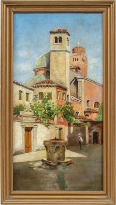 Vedutist Venetian painter - 19th century landscape painting - Venice View