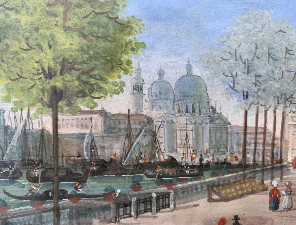 Peintre vénitien védutiste - peinture de paysage du 19e siècle - Vue de Venise en vente 5
