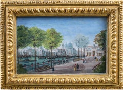 Pittore vedutista veneziano - Paesaggio del XIX secolo - Veduta di Venezia