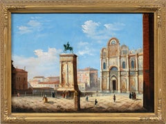 Vedutist Venetian painter - 19th century Venice view painting - St. Mark
