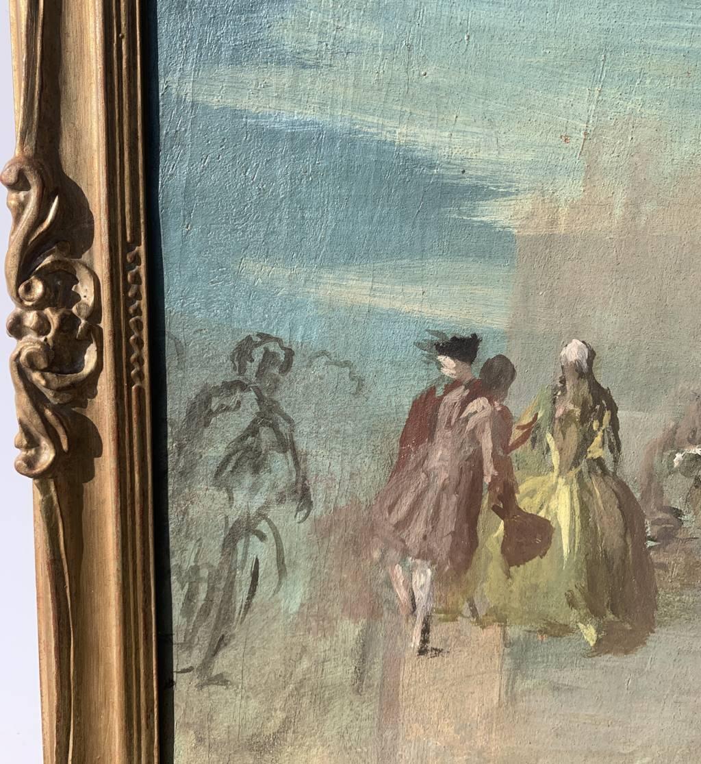 Pintor vedutista veneciano - pintura paisajista de principios del siglo XX - San Marcos Venecia en venta 3