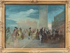 Pintor vedutista veneciano - pintura paisajista de principios del siglo XX - San Marcos Venecia