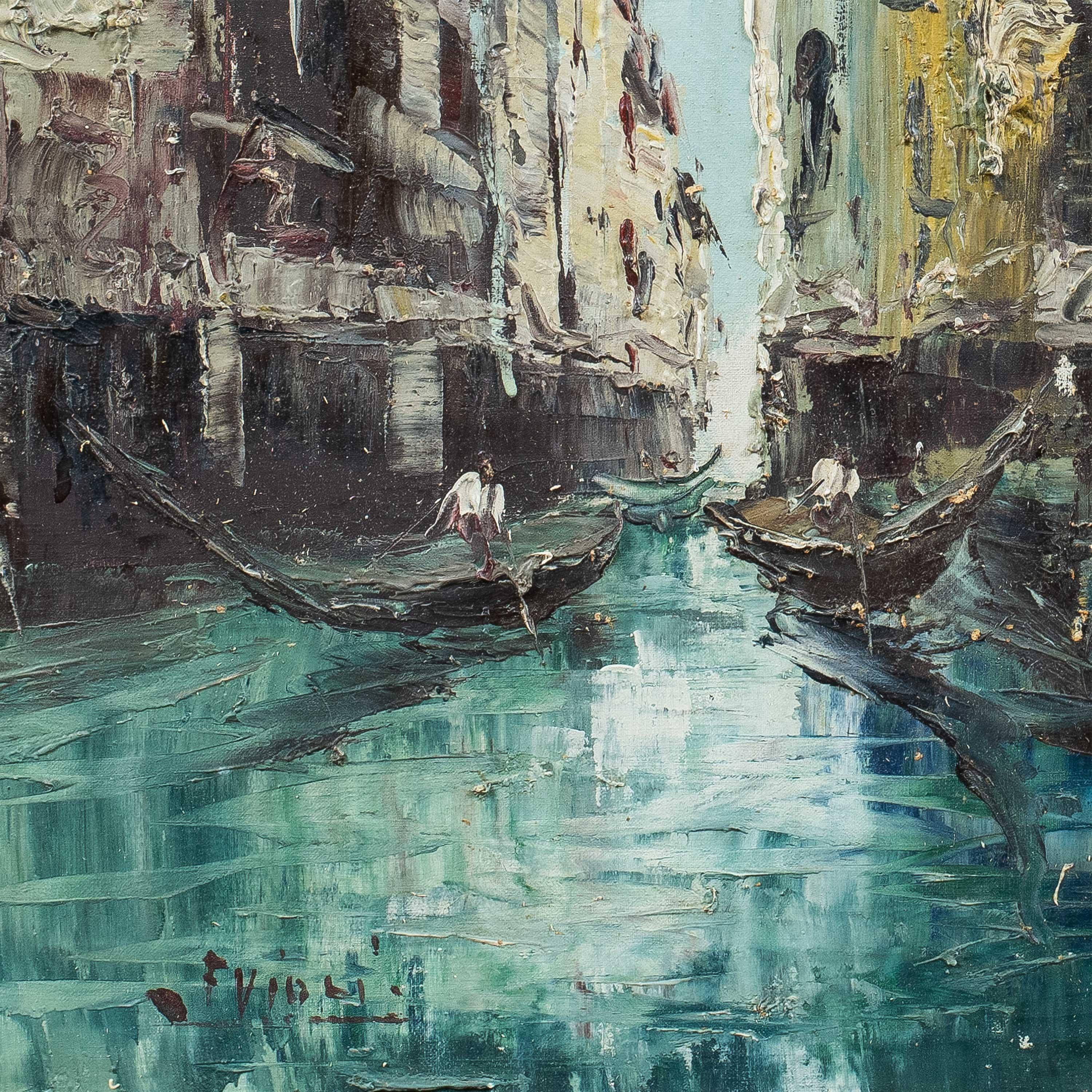 Pintor vedutista veneciano - pintura paisajista de principios del siglo XX - Vista de Venecia - Painting de Unknown