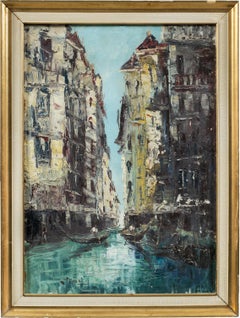 Vedutistischer venezianischer Maler - frühe 20er Jahre Landschaftsmalerei - Ansicht von Venedig