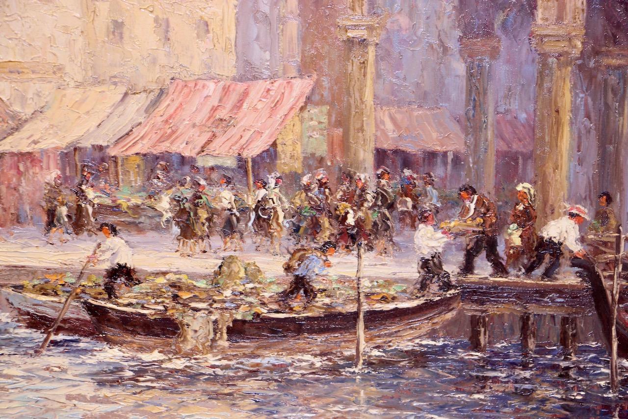 Peinture à l'huile atmosphérique sur contreplaqué, titrée 