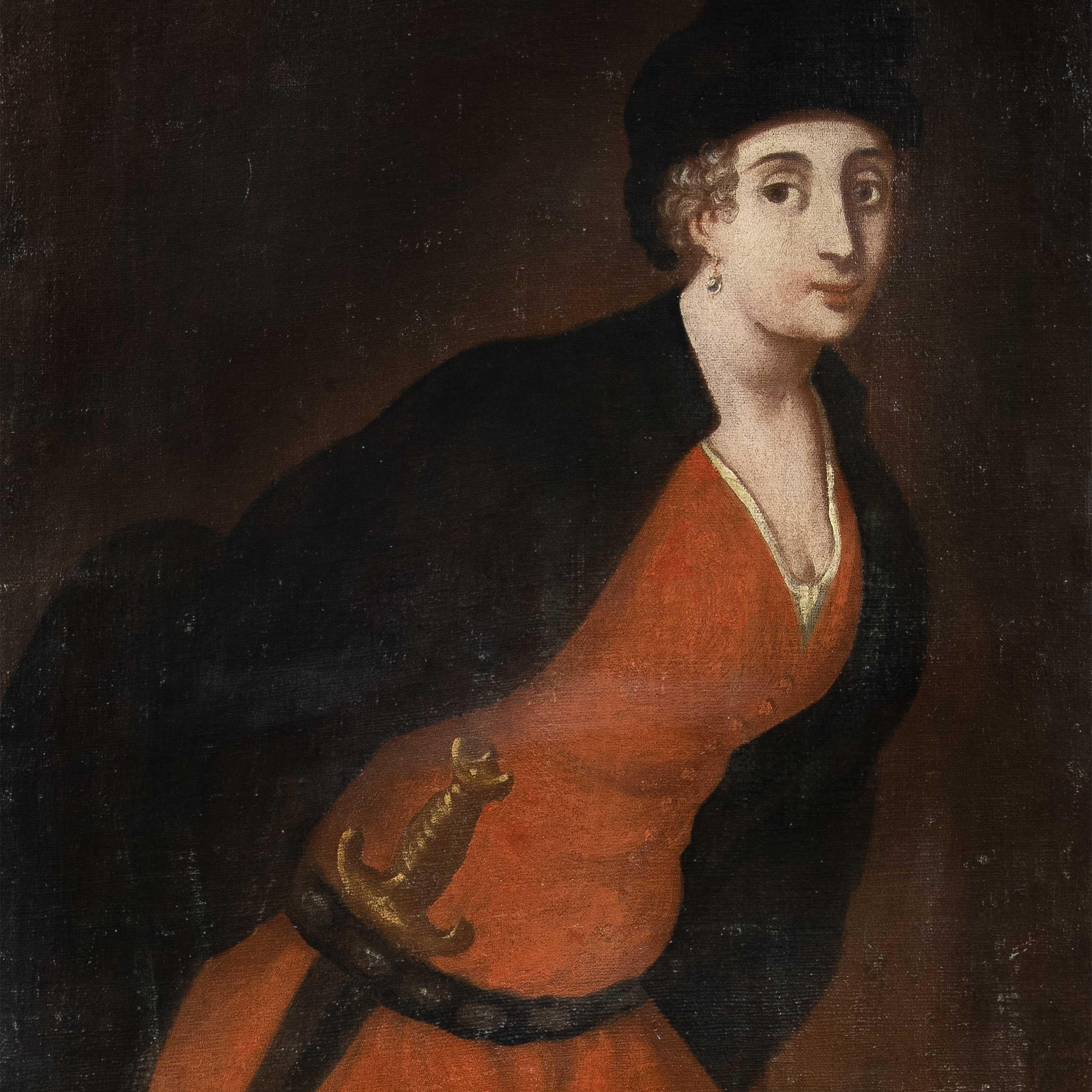 Venetian Rococò painter - 18th century mask figure painting - Pantalone Carnival - Painting by Unknown