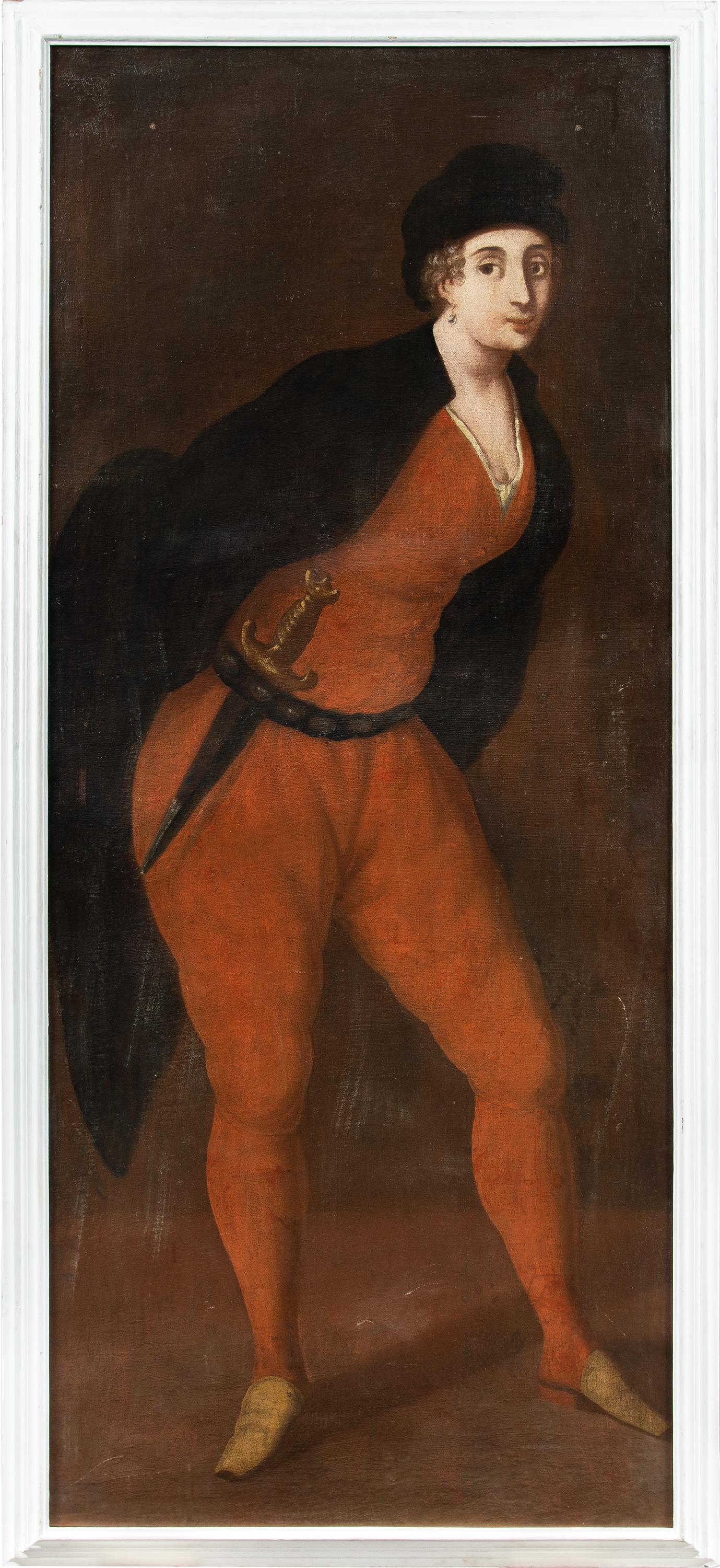 Unknown Figurative Painting – Venezianischer Rococò-Maler - Maskenfigurenmalerei des 18. Jahrhunderts - Karneval von Pantalone