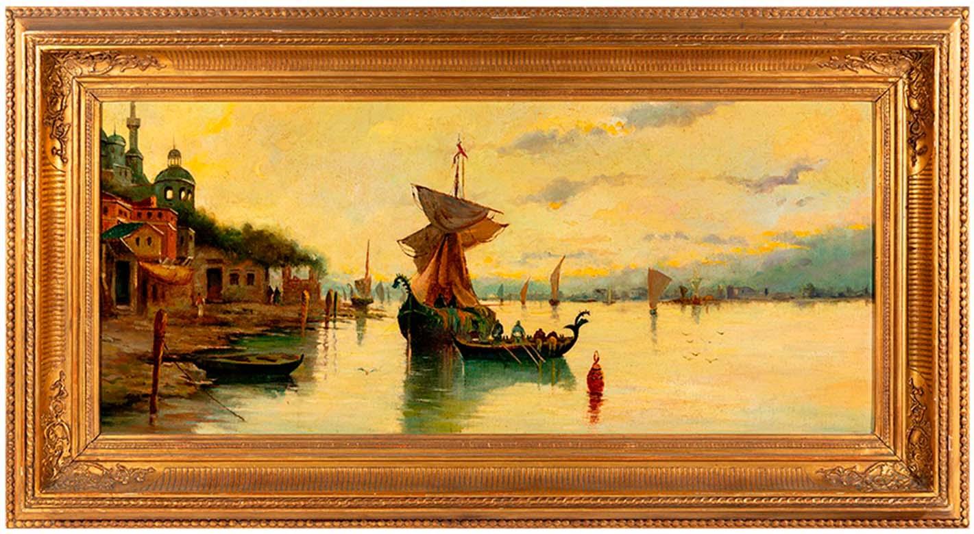 Venetian School des 19. Jahrhunderts - Öl auf Leinwand - 