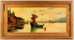 Venetian School of the 19th Century – Oil on Canvas – “Venice Lagoon”