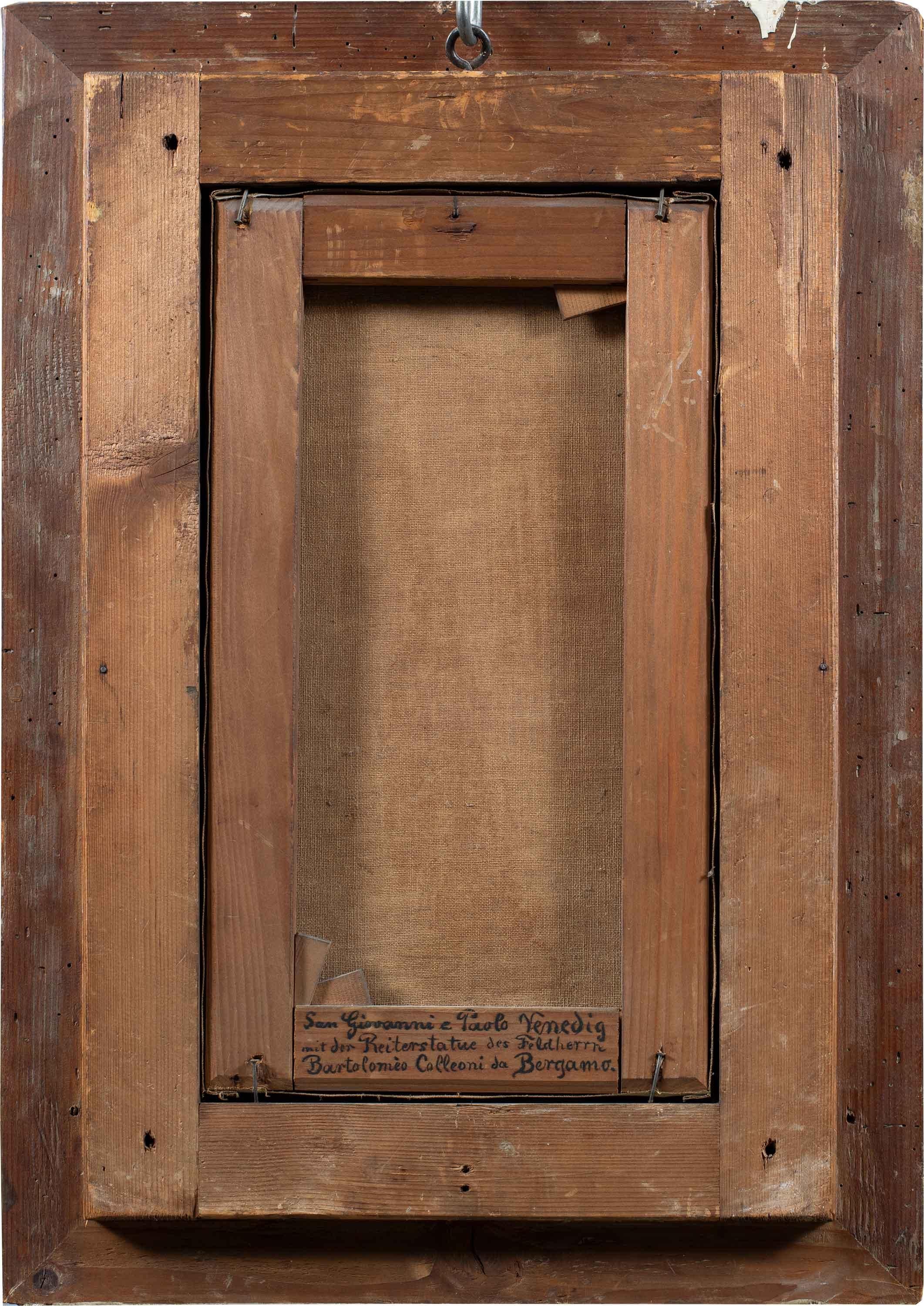 Vedutiste vénitien - Peinture de paysage du 19e siècle - Vue de Venise Colleoni en vente 7