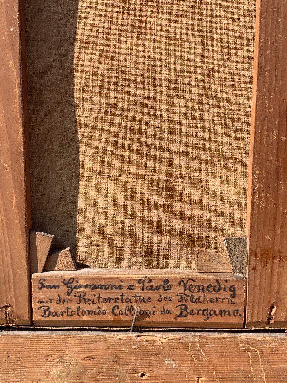 Vedutiste vénitien - Peinture de paysage du 19e siècle - Vue de Venise Colleoni en vente 8