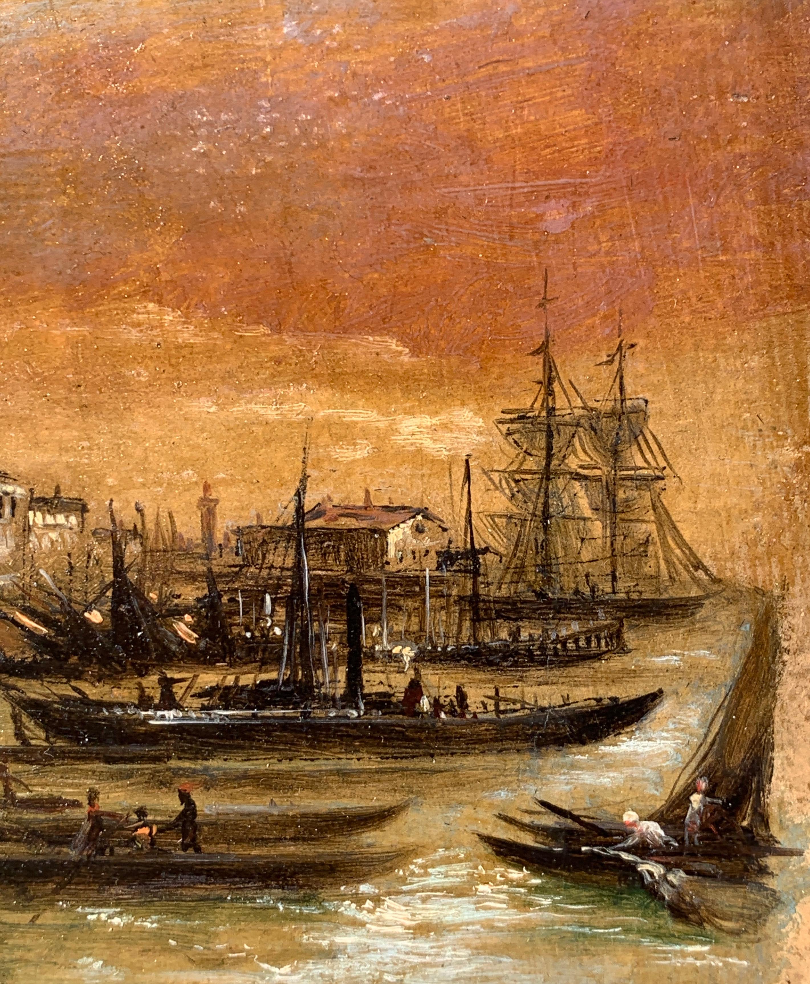 Venezianischer Vedutist - 19. Jahrhundert Landschaftsmalerei - Blick auf den Dogenpalast von Venedig im Angebot 6