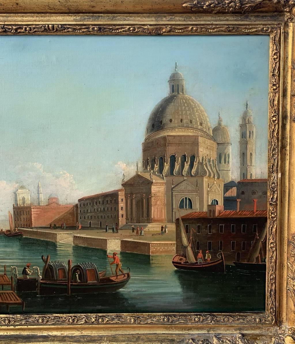Pintor vedutista veneciano - Pintura paisajista del siglo XIX - Vista de Venecia 5