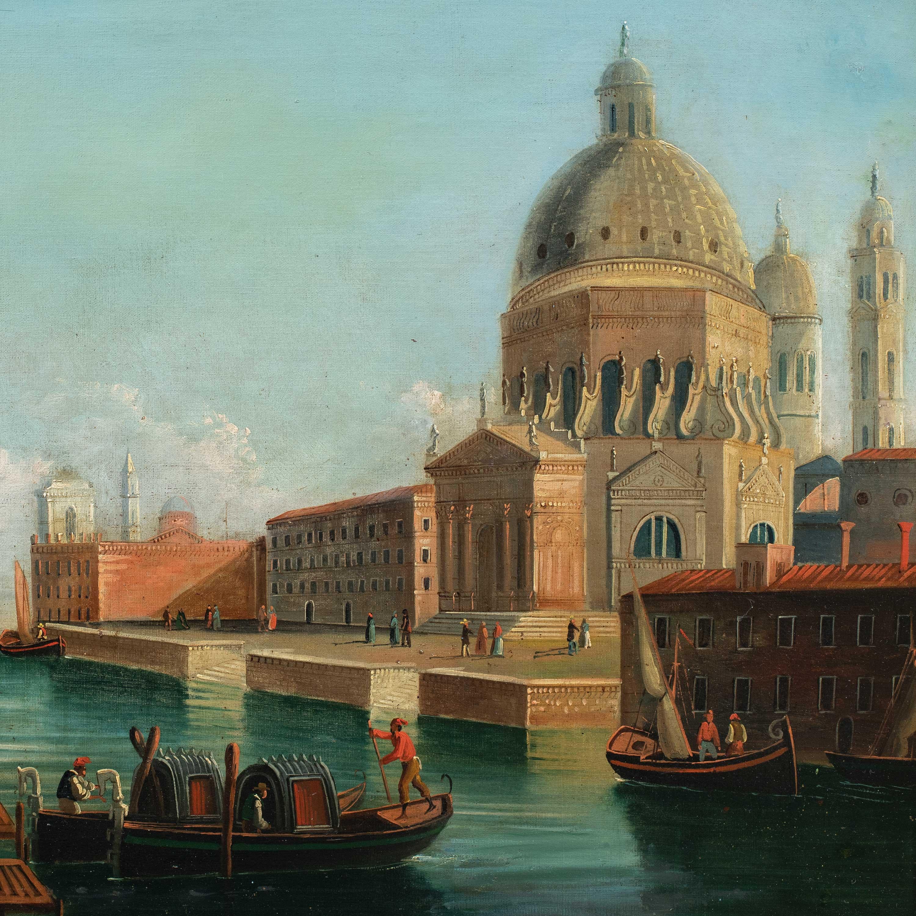 Pintor vedutista veneciano - Pintura paisajista del siglo XIX - Vista de Venecia - Painting de Unknown