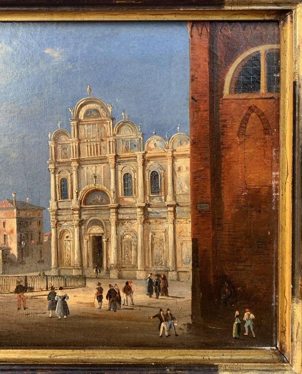 Pittore vedutista veneziano - Paesaggio del XIX secolo - Veduta di Venezia 1