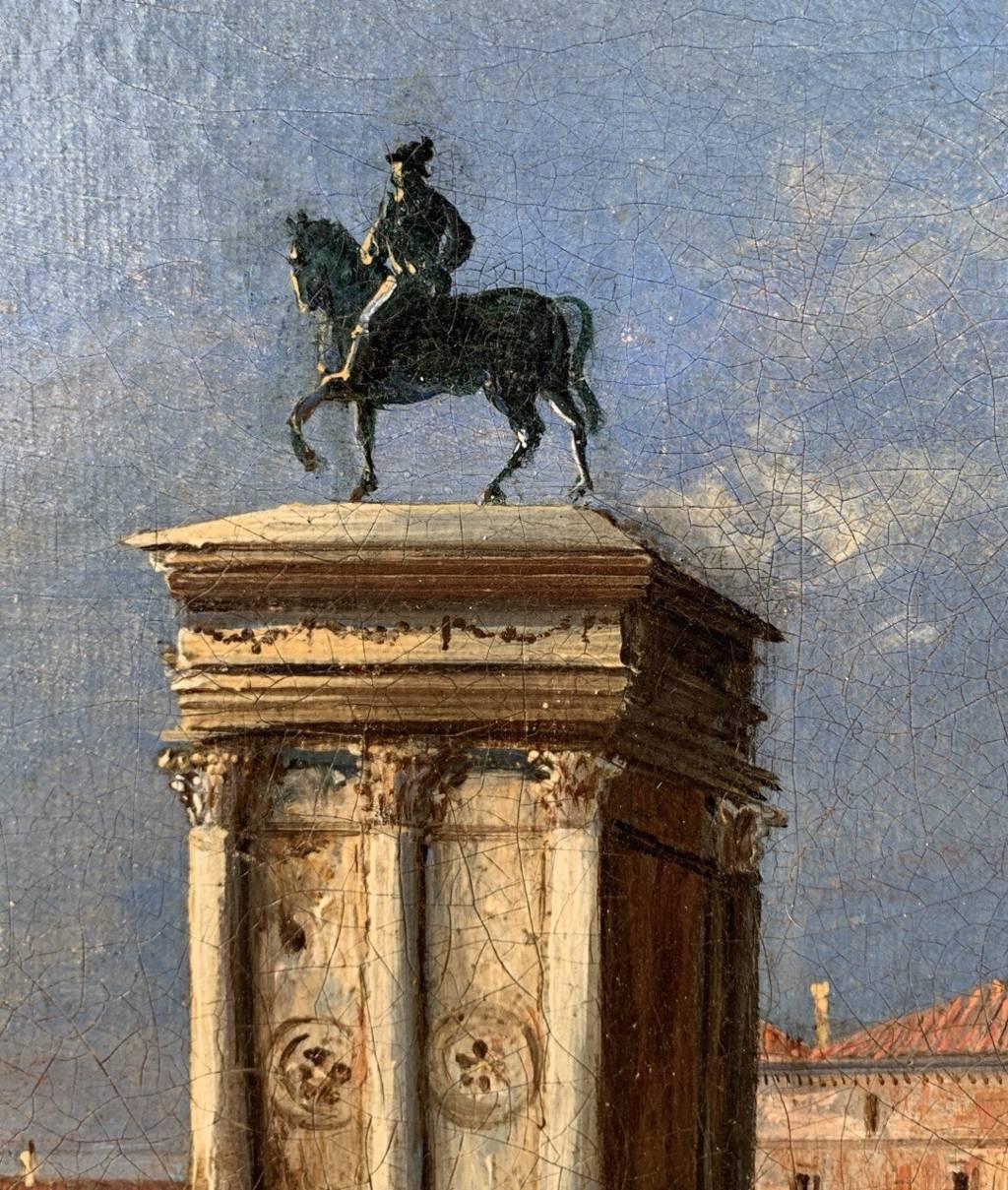 Pittore vedutista veneziano - Paesaggio del XIX secolo - Veduta di Venezia 4