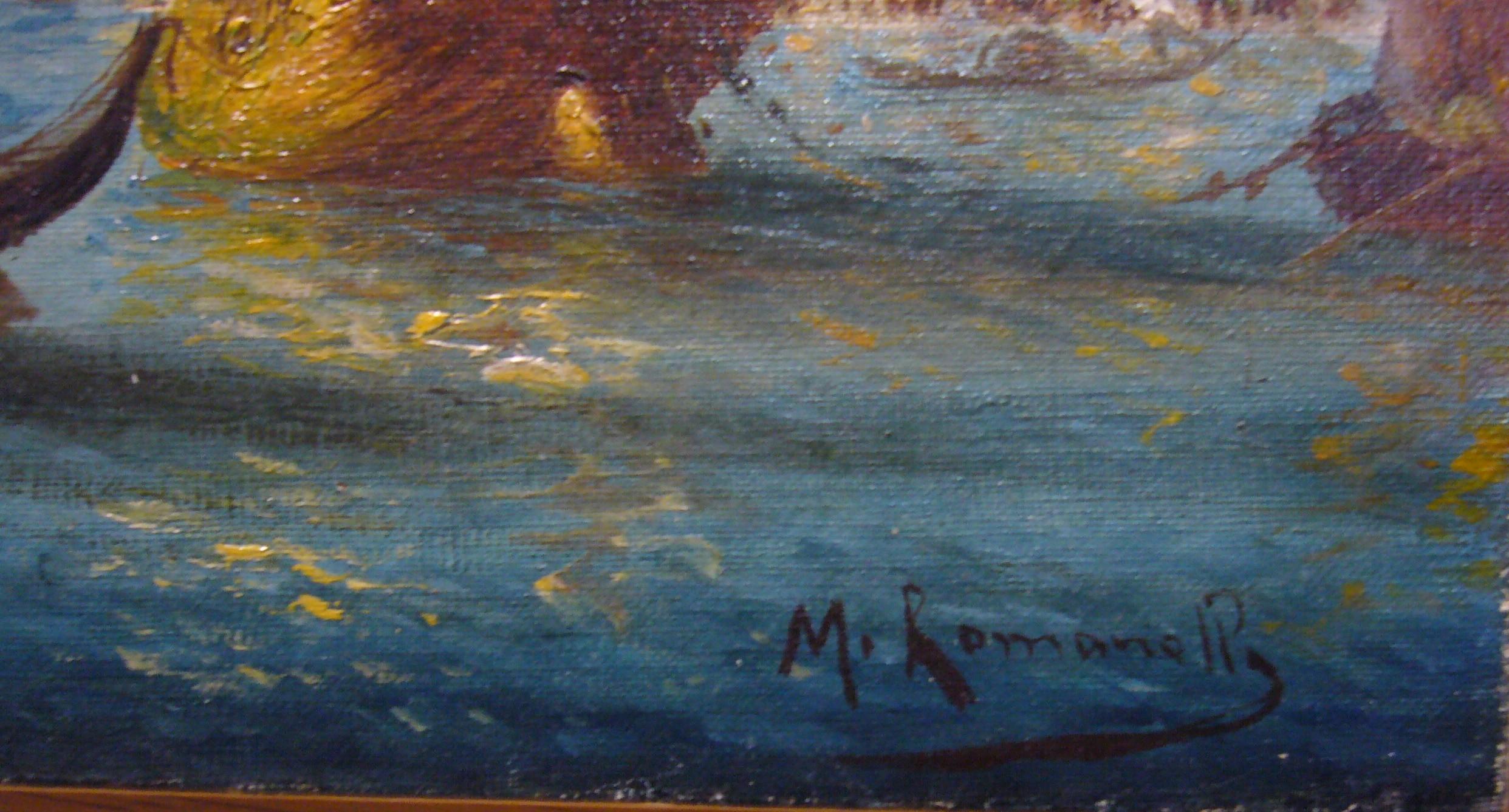 Venise, peinture à l'huile - cole italienne XIXe siècle encadrée, 39x55 cm - École italienne Painting par Unknown