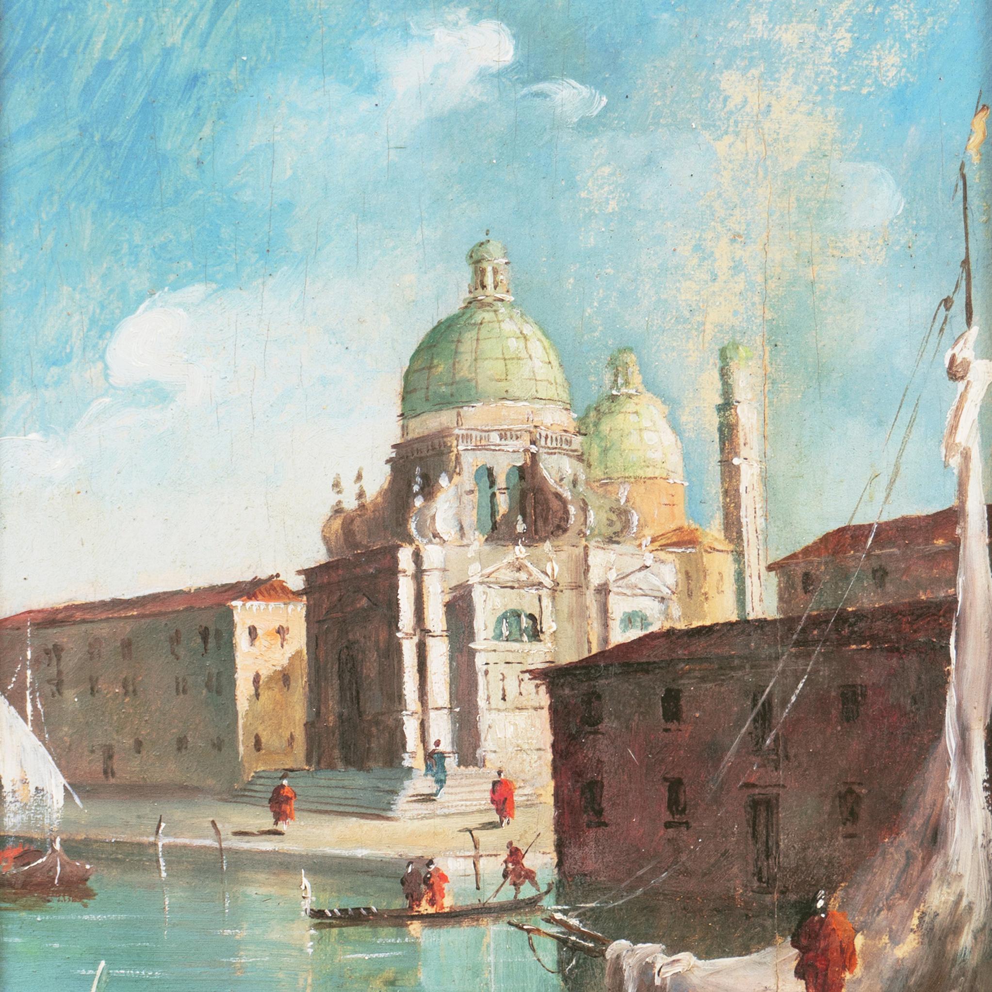 'Venice, Santa Maria della Salute', Bacino San Marco, Venetian oil Vedute For Sale 1