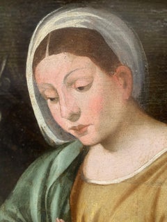 Venice. XVI century. Madonna with child with St. John. Attrib. Marco Bello.