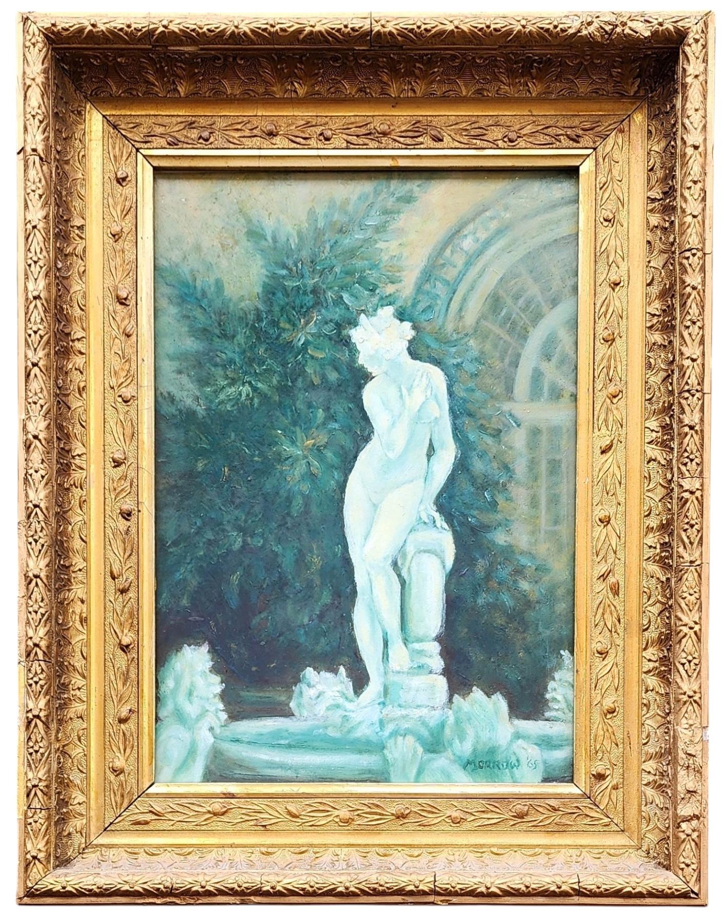 Unknown Landscape Painting - Venus of the Grotticella Fountain, Giambologna, Mid 19th Century