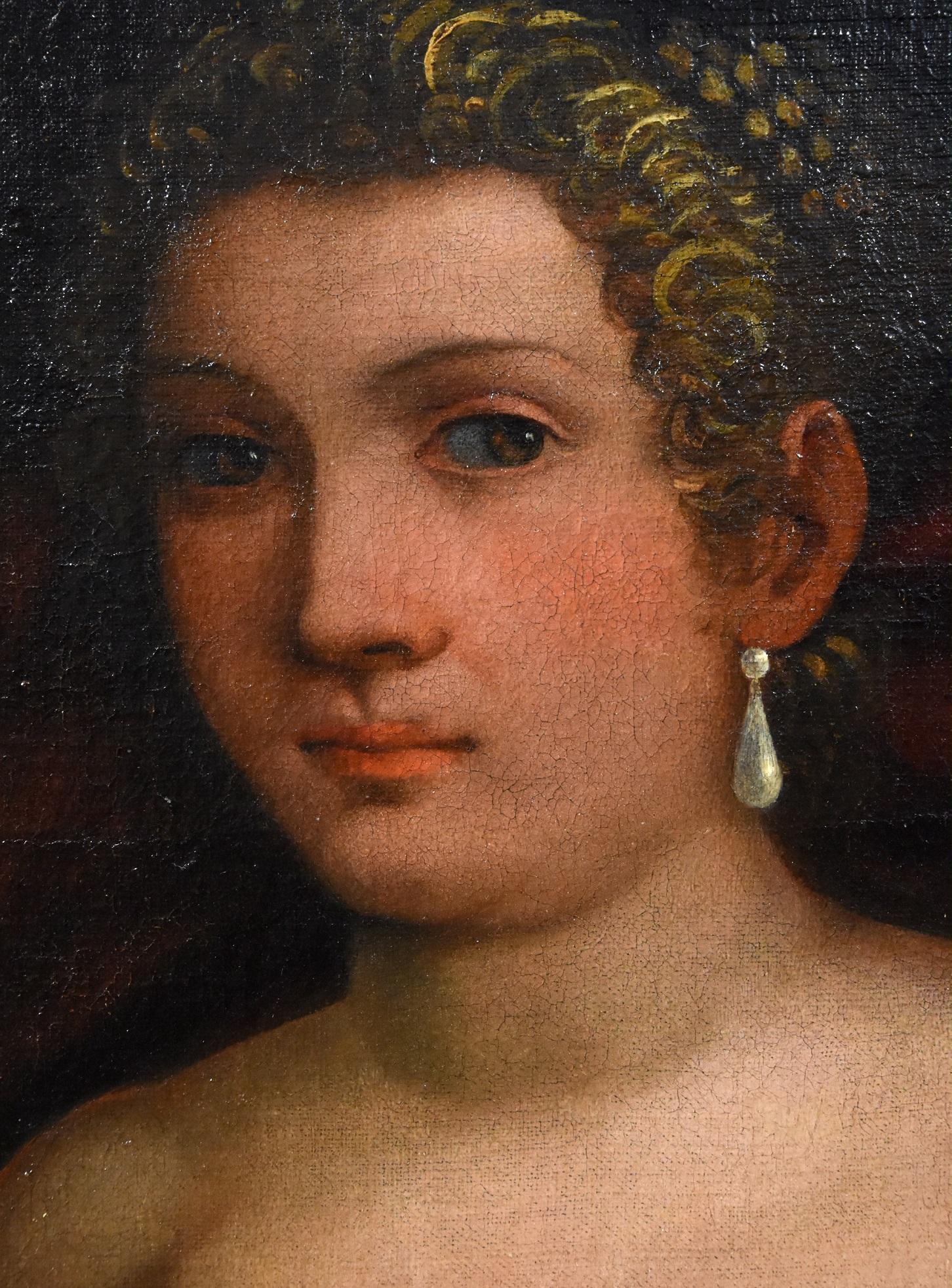 Venus Paolo Fiammingo Paint Oil on canvas Old master 16th Century Italian Art For Sale 5