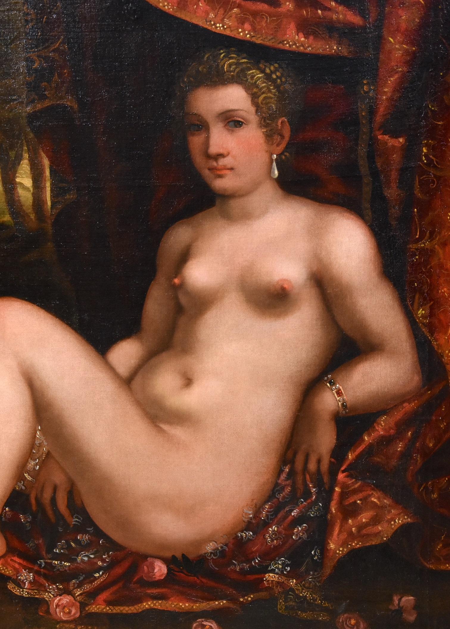 Venus Paolo Fiammingo Paint Oil on canvas Old master 16th Century Italian Art - Old Masters Painting by Unknown