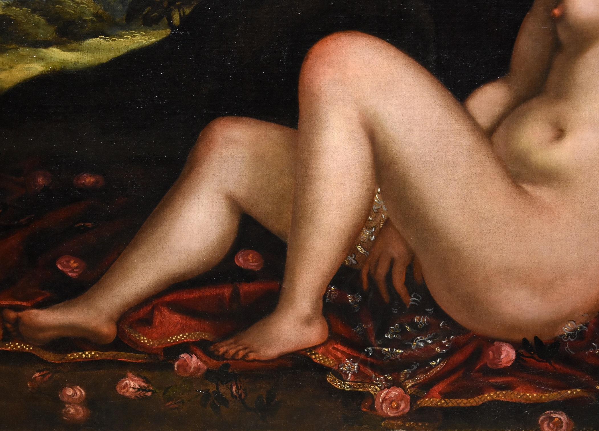 Venus Paolo Fiammingo Paint Oil on canvas Old master 16th Century Italian Art For Sale 1
